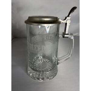 VNT Collectible Harley-Davidson Beer Stein Mug Glass W/ Pewter Lid W. Germany